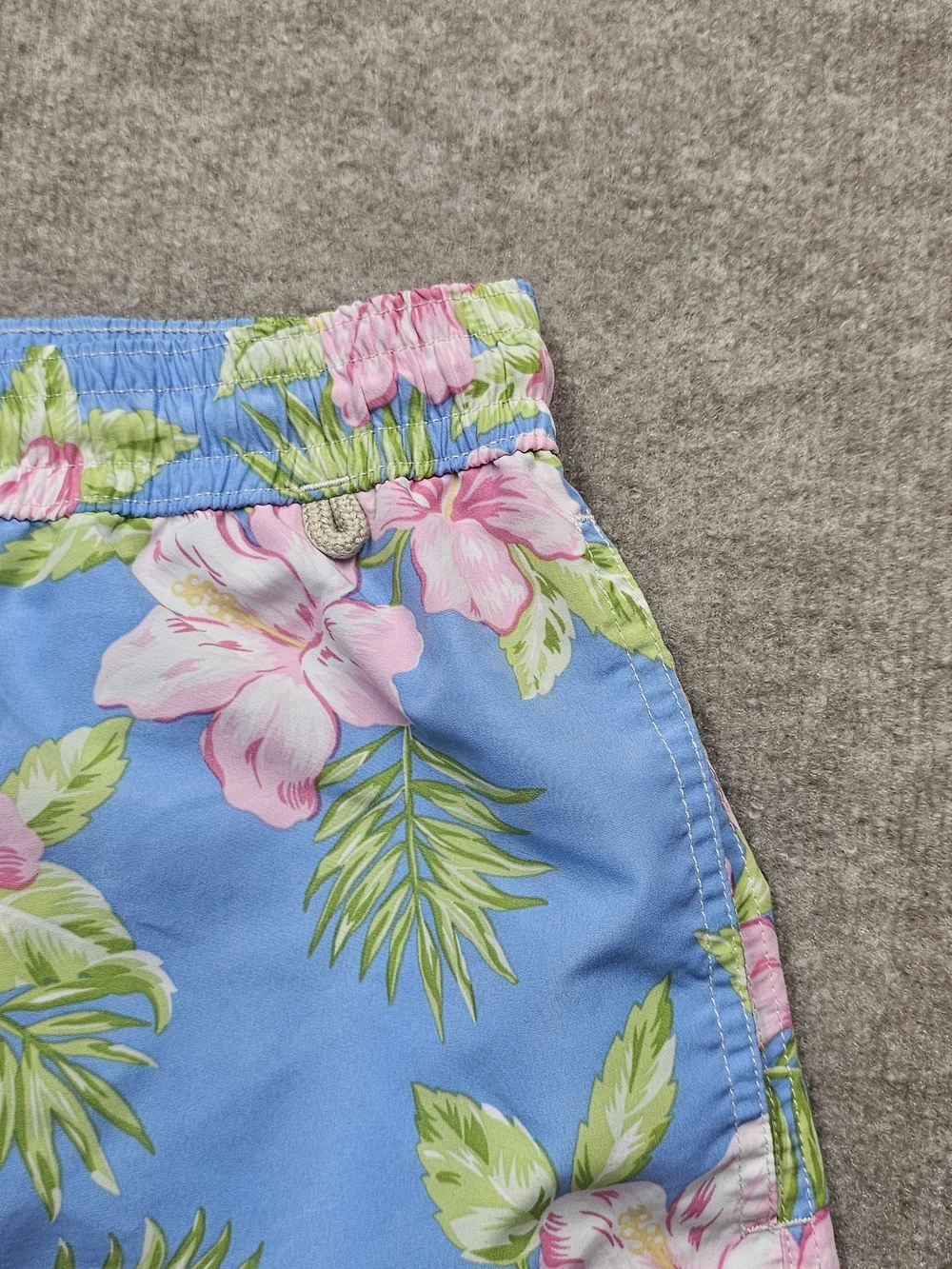 Polo Ralph Lauren Men’s XXL Swim Trunks Blue Pink Floral Hawaiian Board Shorts